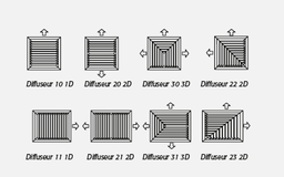 [CCLIVENT00G3] (filter holder diffuser) DIFFUSER GRID, 3 directions