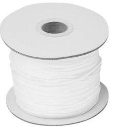 [ASTAELASC5W] CORDON ELASTIQUE, 5mm x 100m, blanc, rouleau