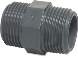 [CWATCVCOT1IHM] CONNECTOR COUPLING threaded, PVC, Ø 1"½, MxM