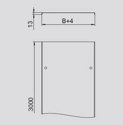 [PELETRUNL613C] (cable ladder 100mm) COVER, galvanized, length of 3m