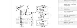 [YHON14441-ZY9-000] ROCKER, outboard BF60A