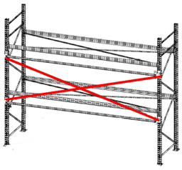 [PPACWARERABS3] (AR racking) BRACING, for 1 simple frame rack 3600mm