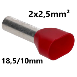 [PELECABED02M] CABLE END SLEEVE insulated, 2x2,5mm², 18,5/10mm