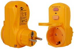 [PELEPLUGR6374] RCCB ADAPTER PLUG, 16A/30mA, type E+F/EUR