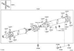 [YTOY90080-52180] RING SNAP, Prop. shaft joint spider bearing, th:1.71 (LAN25)