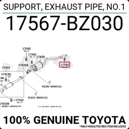 [YTOY17567-BZ030] (Avanza F651) SILENT BLOC d'echappement