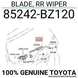 [YTOY85242-BZ120] (Avanza F651) Blade, Rr Wiper