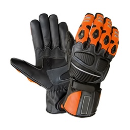 [TMOTGLOVLM-] MOTORBIKE GLOVES, leather, size M/9, pair