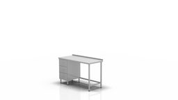[AFURTABLW1006] WORKING TABLE with drawer, metal, ±100x60x85cm