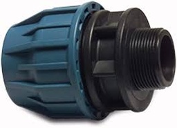 [CWATCECOA752M] ADAPTER COUPLING compr/threaded, PE, Ø 75mm-2"½, FxM