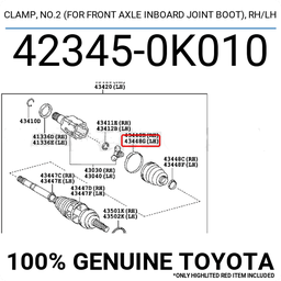 [YTOY42345-0K010] (Hilux KUN25) BOOT steering