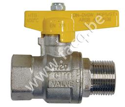 [PHDWGASBB3Y] BALL VALVE for gas, ¾", male/female