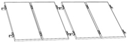 [PCOLSOLSB434P] (B Medical TCW40/3000SDD) MODULE 4 panneaux solaire, 100W