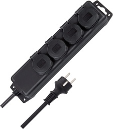 [PELEEXTD2024E] MULTI-OUTLET EXT, 3G2.5²/20m, 4x2P+E/16A, IP44/FR