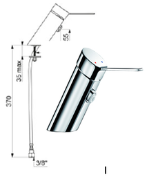 [CWATPLUMMD2B] MECHANICAL BASIN MIXER BIOSAFE (Delabie 2621Mini)