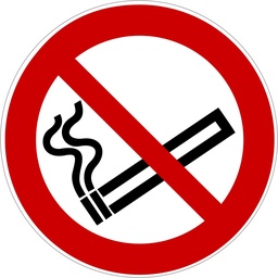[PSAFSTICSD1P] STICKER no smoking, Ø 100mm, pictogram