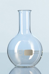 [ELABFLBU1000] FLASK, BULB SHAPED, glass, flat bottom, narrow neck 1 l