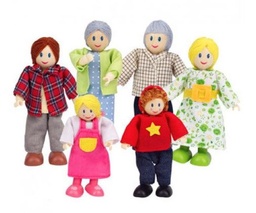 [EPSYDOLL6FW] FAMILLE DE POUPEES, blanche, set de 6