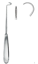 [ESURNELI53L] NEEDLE, LIGATURE, DESCHAMPS, 20 cm, sharp, left 13-12-53