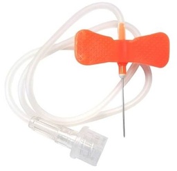 [SINSSCAV25-] SCALP VEIN INFUSION SET, s.u., 25G (0.5 x 19 mm), orange