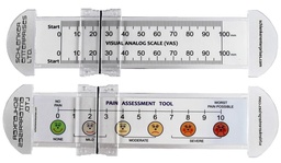 [EMEQVASP1PE] VISUAL ANALOG SCALE, measure of pain, english/french, plast.