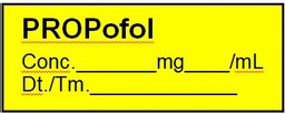 [SDDCLABLPROP1] ETIQUETTE pour Propofol, rouleau