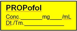 [SDDCLABLPROP1] LABEL for Propofol, roll