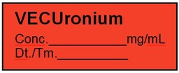 [SDDCLABLVECB1] ETIQUETTE pour Vecuronium, rouleau
