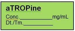 [SDDCLABLATRO1] LABEL for Atropine, roll