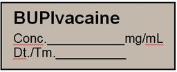 [SDDCLABLBUPI1] LABEL for Bupivacaine, roll