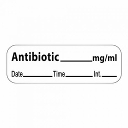 [SDDCLABLAB1] LABEL for antibiotic, roll