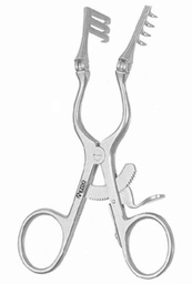 [ESURRETW16S] RETRACTOR, WEITLANER 16.5 cm, 3x4 sharp prongs 18mm 24-22-16