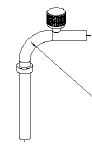 [ESURVENT1S13] (vacuum extr.) CONNECTOR, angled, with screw valve, complete