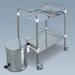 [EHOETROL2D-] DRESSING TROLLEY, dismountable, 2 shelves + accessories