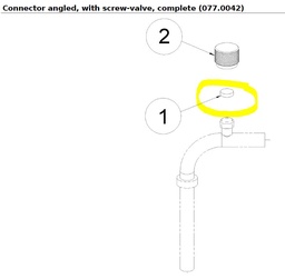 [ESURVENT1S4] (vacuum extr.) GASKET, for connector with screw cap 077.0044