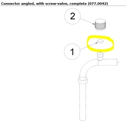 [ESURVENT1S4] (vacuum extr.) GASKET, for connector with screw cap