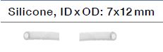 [ESURVENT1S2] (vacuum extr.) TUBING, silicone rubber, per meter