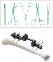 [KSURBFRA001] OPEN FRACTURE SET, instruments + external fixator GexFix