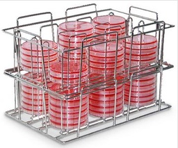 [ELABPEDI0RA] RACK for Petri-dish Ø 90mm, stainless steel