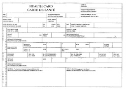 [SMSTCARD1HE] CARD, HEALTH, English/French, A5 recto/verso