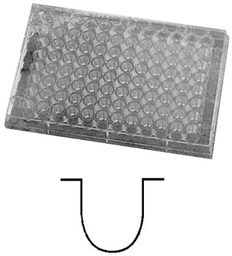 [ELABPLAT96U] PLATE, MICROTITRATION, 96 wells, U-shaped bottom