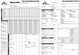 [SMSTCARA02E] FICHE D'ANESTHESIE, anglais, A3 recto/verso