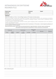 [SMSTCARO07E] INTRAVENOUS (IV) OXYTOCIN REGIMEN FILE, English, A4 recto