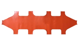 [EHOESTRT202] (Stretcher, foldable 4,  Alu.) SPARE CANVASS, Orange PVC