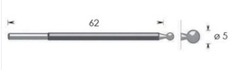 [EEMDESUA416] (bistouri MS2P/MC2) ELECTRODE BOULE, Ø 5 mm réutilis.V11B5CI