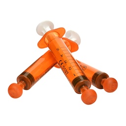 [SDDCSYRO10-] SERINGUE ORALE, coloré, embout large, 10 ml + bouchon