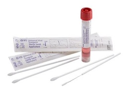 [STSSTRTUUTM3] TUBE MTU VIRUS 3ml+ 2 ECOUVILLONS, pointe floquée tige plast