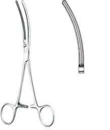 [ESURFOID13C] FORCEPS, INTESTINAL, DOYEN-BABY, atr., 13 cm, curv. 50-17-63