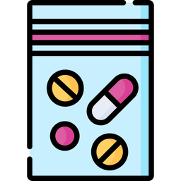 [SDDCBAGP06P1] BAG for drugs, plastic, zipper, 6 x 8 cm, + pictogram 2020