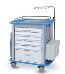 [EHOETROM01-] MEDICATION TROLLEY, 30 bins, 2 drawers, centr. lock